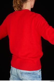 Ricky Rascal casual dressed red sweater upper body 0006.jpg